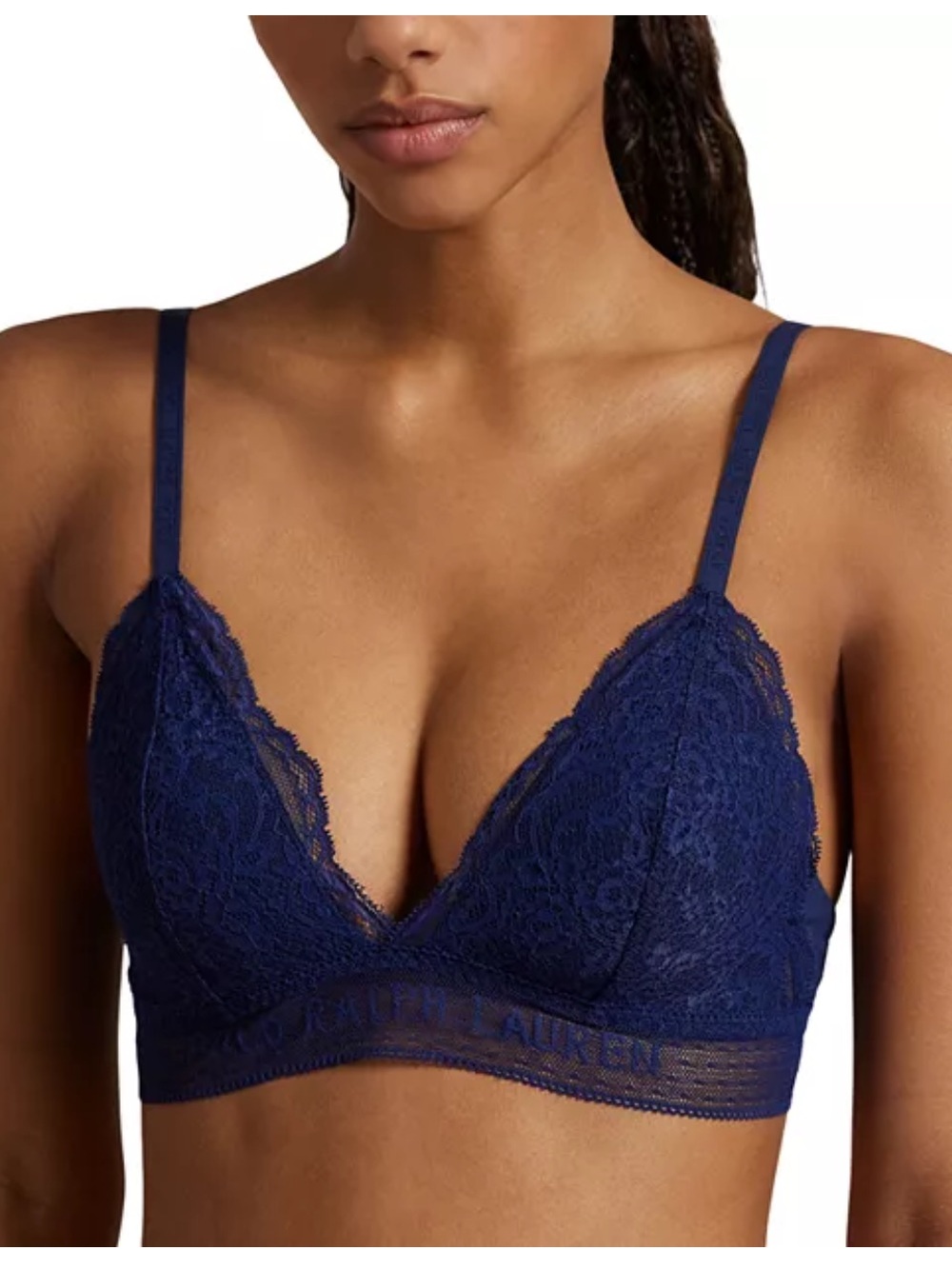 Polo by Ralph Lauren Deep Navy Lace Triangle Bralette
